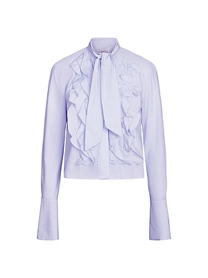 Patti Tie-Neck Ruffle Shirt