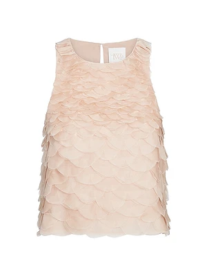 Fishscale Shell Silk Top