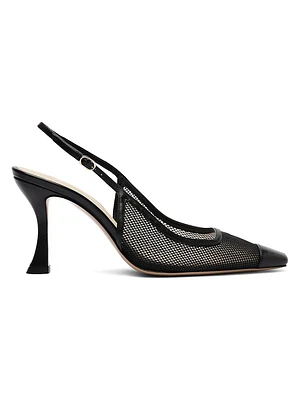 Olivia 85MM Mesh & Leather Pumps