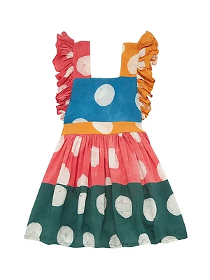 Baby Girl's Little & Polka Dot Colorblock Dress