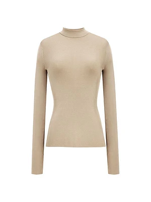 Top in Ribbed Silk