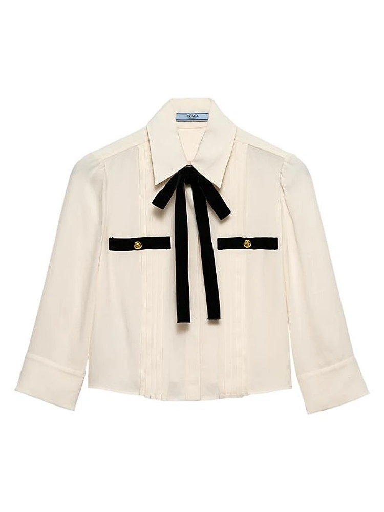 Pleated Sablé Shirt