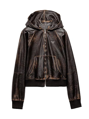 Nappa Leather Hoodie Jacket