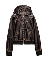 Nappa Leather Hoodie Jacket