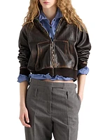 Nappa Leather Hoodie Jacket