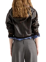 Nappa Leather Hoodie Jacket