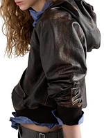 Nappa Leather Hoodie Jacket