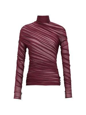 Ruched Top Jersey Voile