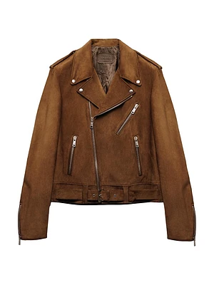 Suede Biker Jacket