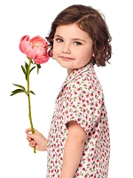 Baby Girl's Rose Print Shorts Pajama Set