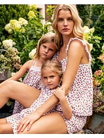 Baby Girl's Rose Print Shorts Pajama Set