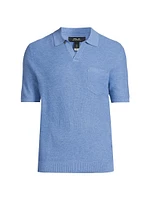 Mesh-Knit Performance Polo Shirt