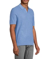 Mesh-Knit Performance Polo Shirt