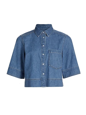 Spruce Denim Crop Top