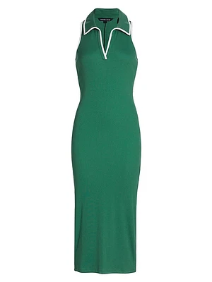 Darien Stretch-Cotton Sleeveless Midi-Dress
