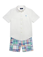 Little Boy's & Madras Preppy Shorts
