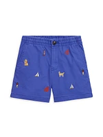 Little Boy's & Embroidered Twill Prepsters Shorts
