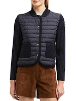 Down-Filled Cardigan Wool
