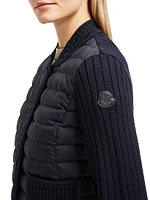 Down-Filled Cardigan Wool