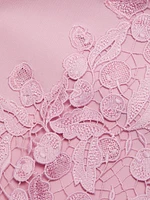 Cherry Blossom Guipure Lace Midi-Dress