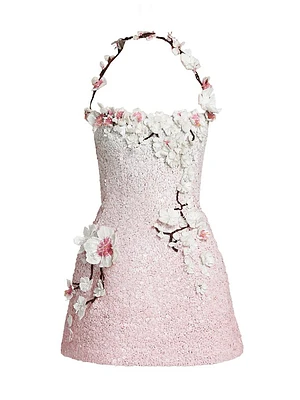 Cherry Blossom Sequined Minidress