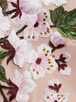Embroidered Cherry Blossom Fit & Flare Midi-Dress
