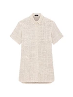 Tweed Mini Shirtdress