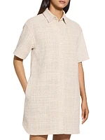 Tweed Mini Shirtdress