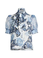 Brentley Puff-Sleeve Blouse