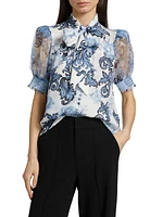 Brentley Puff-Sleeve Blouse