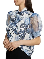 Brentley Puff-Sleeve Blouse