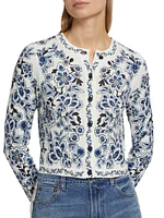 Carson Floral Cotton Cardigan