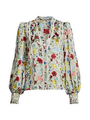 Arlette Floral Blouson Sleeve Blouse