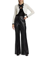 Dannie Bow Knit Cropped Cardigan