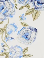 Cece Floral Embroidered Crop Top