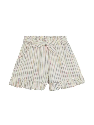Girl's Rainbow Striped Shorts
