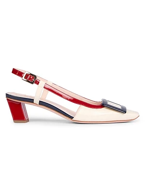 Belle 45MM Colorblocked Patent Leather Pumps
