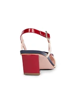 Belle 45MM Colorblocked Patent Leather Pumps