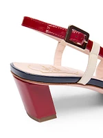 Belle 45MM Colorblocked Patent Leather Pumps