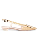 Belle Vivier 25MM Braided Raffia Flats