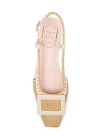 Belle Vivier 25MM Braided Raffia Flats