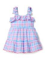 Baby Girl's, Little Girl's & Plaid Ruffle Dress
