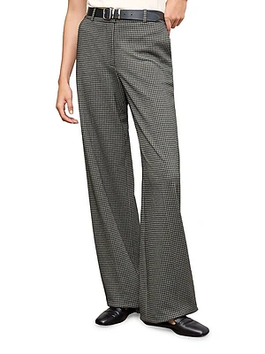 Tinsley Wide-Leg Trousers Classic Check