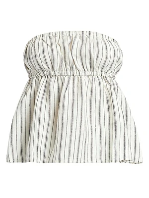 Inez Linen Strapless Top