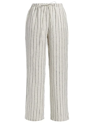 Olina Linen Striped Pants