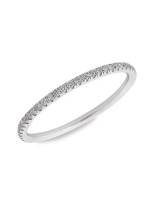 Classic Thread 18K Gold & 0.28 TCW Diamond Eternity Band