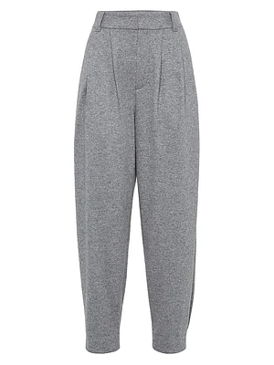 Cashmere Jersey Tailored Trousers