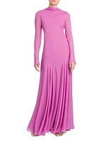 Silk-Blend Georgette Gown