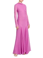 Silk-Blend Georgette Gown