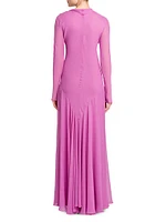 Silk-Blend Georgette Gown